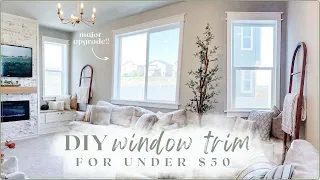 HOW TO DIY WINDOW TRIM ON A BUDGET - craftsman style - step by step tutorial