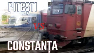 Tenacious train race at departure from Bucharest North train station