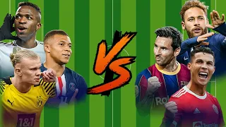 Vinícius-Mbappe-Haaland vs Neymar-Messi-Ronaldo💪