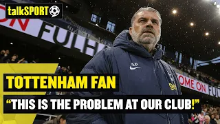 This Spurs fan RIPS INTO fellow fan for being HAPPY about Tottenham's EFL Cup exit! 😬