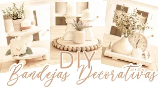 MANUALIDAD 3 BANDEJAS DECORATIVAS NORDICAS - BOHO- FACILES Y ECONÓMICAS /diy con poco presupuesto.💒