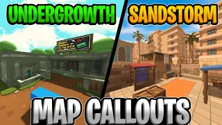 Krunker All Map Callouts For Sandstorm & Undergrowth