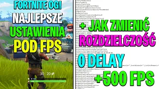 JAK ZMIENIĆ ROZDZIELCZOŚĆ +NAJLEPSZE  USTAWIENIA FORTNITE CHAPTER 5!(pod FPS oraz 0 input Delay)2024