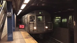 NYC Subway HD 60FPS: Budd R32 A Train 42 MPH into 42nd Street-Port Authority Bus Terminal (3/23/17)