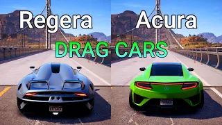 NFS Payback - Koenigsegg Regera vs Acura NSX - Drag Cars | Drag Race