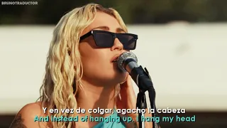 Miley Cyrus - Thousand Miles // Lyrics + Español // Backyard Sessions