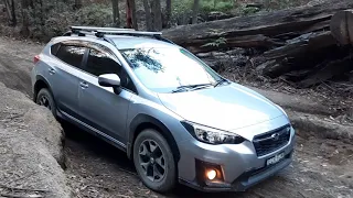 Subaru XV + Toyota Hilux offroad at Blackfellow Hands Trail, Blue Mountains Australia