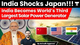 India surpasses Japan as world's third largest solar power generator. India added 18 TWh in 2023