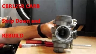 "Sparky's Workshop" CBR125R Carburettor Strip and Rebuild "How To"