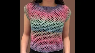 Crochet Granny Square Top * SOFIA * very easy