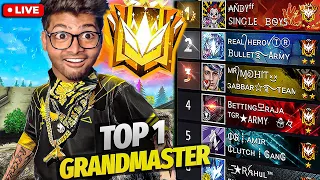 🔴[Live] Push To Top 1 Rank With Random Players 🗿😤 Grandmaster Pushing😡Garena Free Fire !