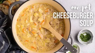 Thick and chunky Cheeseburger Soup | The Recipe Rebel