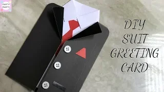 DIY Greetings Card / DIY Father's Day Card /DIY Suit-Tuxedo Greeting Card