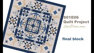 Quilt Project - Tutorial S01E06 - Patchwork Block Half Square & Storm 4,5"