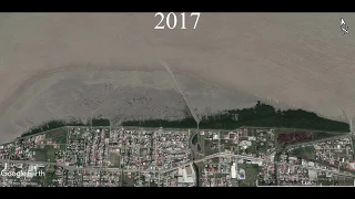 Guyana Mangrove Restoration Satellite Time lapse 2011-2018