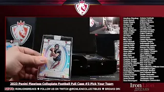 2023 Panini Flawless Collegiate Football Full Case #3 Pick Your Team