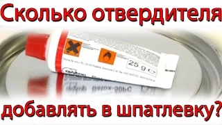 ЛАЙФХАК !!! СКОЛЬКО ОТВЕРДИТЕЛЯ НЕОБХОДИМО ДОБАВИТЬ В ШПАТЛЕВКУ?