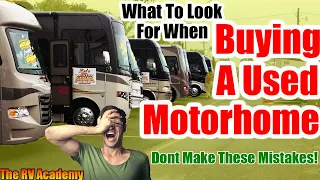 Buying A Used Motorhome - Dont Make These Mistakes