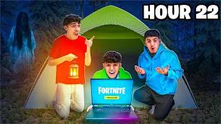 Last To Stop Playing Fortnite In The Dark Wins V-Bucks! (Scary)