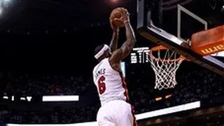 LeBron James' Sky-High Alley-Oop slam dunk!