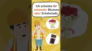 Deutsch lernen | Zweiteilige Konnektoren "entweder... oder" | #shorts @hallodeutschschule