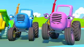 СИНИЙ ТРАКТОР 3D 🚜 - Все мультики про машинки для детей - Сборник