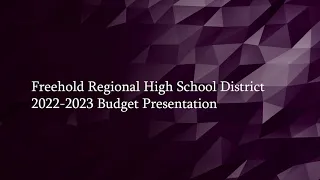 2022-2023 Budget Presentation to the Board of Education