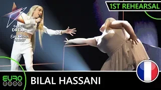 FRANCE EUROVISION 2019 1ST REHEARSAL (REACTION): Bilal Hassani - 'Roi'