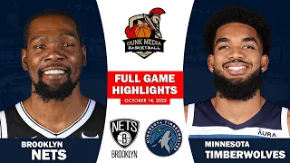 Watch Nets at Timberwolves | NBA Preseason Full Game Highlights | October 14, 2022