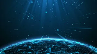 4k blue technology particle light title background image