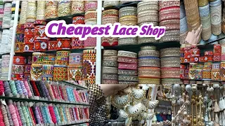 Fancy Lace Market |Latkan, Lace, Borders & Patches In Wholesale Price sion गांधी मार्केट मुंबई #sale