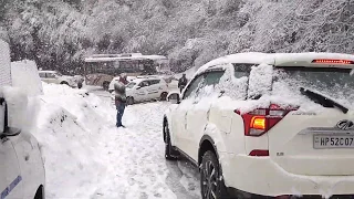 Heavy Snowfall in Manali 2021 | Cars stuck in Snow 🌨️