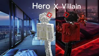 Hero x Villain || ALL PARTS ||💖Roblox Gay Story💖