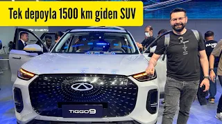 Chery Tiggo 9 PHEV Türkiye'ye geliyor? Elektrikli benzinli motorla menzil 1500 km'ye yakın #chery