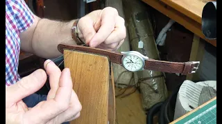 Leather Craft - Making A Watch Strap From 200 Year Old Leather