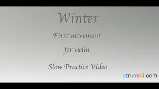 Vivaldi Winter 1st Movement. for Violin, Simplified. Slow Piano Accompaniment.