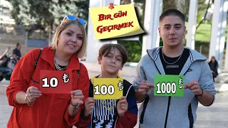 10 TL VS. 100 TL VS. 1000 TL İLE BİR GÜN GEÇİRMEK !