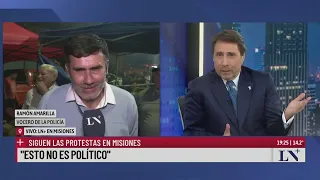 Protestas en Misiones. Ramón Amarilla: "Pedimos cubrir la canasta básica"