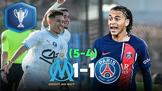 Résumé OM 1-1 PSG (5-4 tab) • Les jeunes de l’OM ÉLIMINENT le PSG de la Gambardella ! • HD