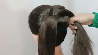 Attractive Very cute hairstyle/Wedding Hairstyle for long medium hair/Hair style girl easy & simple
