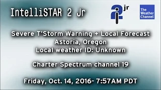 TWC Severe Thunderstorm Warning- Astoria, OR- Oct. 14, 2016- 7:57AM PDT