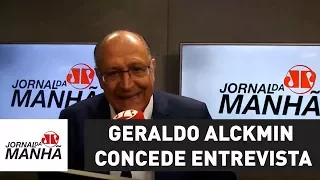 Governador de SP, Geraldo Alckmin, concede entrevista ao Jornal da Manhã, da rádio Jovem Pan