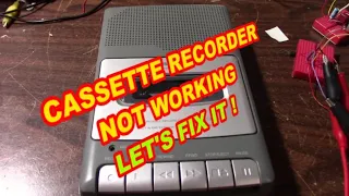 Cassette tape recorder common problem repair