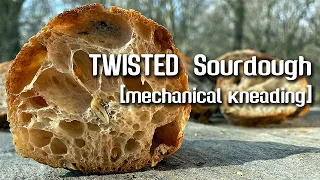 Crispy TWISTED SOURDOUGH Bread. Mechanical kneading. | by JoyRideCoffee