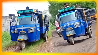 Struggling PIAGGIO Ape Xtra Ld Auto Rickshaw Videos | Tuk Tuk Rickshaw Video | Crazy AutoWala