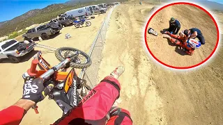 SCARY Dirt Bike CRASH Caught on Camera!! *2 BROKEN LEGS*