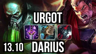 URGOT vs DARIUS (TOP) | 12 solo kills, Legendary, 18/3/3, 900K mastery | KR Diamond | 13.10
