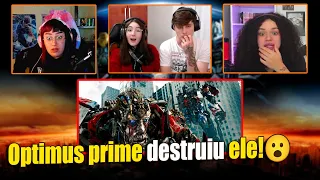 TRANSFORMERS 3 -  Filme 2011 (Dublado) MULTI - REACTS 😮🔥 [PARTE 4]  final Optimus vs Sentinel Prime