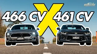 MUSTANG vs. CAMARO! Deu Ford ou GM? Reunimos os V8tões americanos no Arrancadão #31 | Acelerados