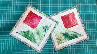 Patchwork for beginners. Quick block "Flower"